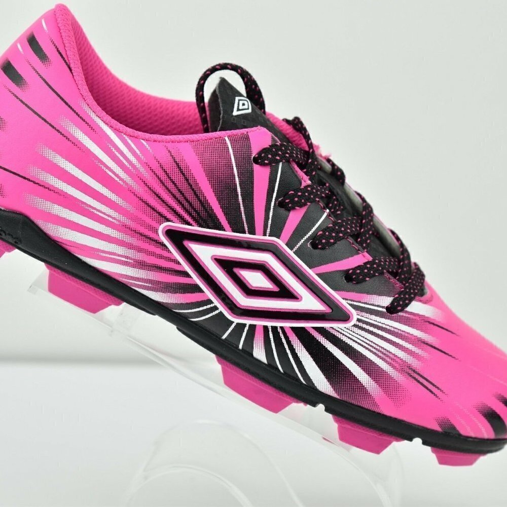Umbro Kids Size ARTURO 3.0 Pink Cleats Black White